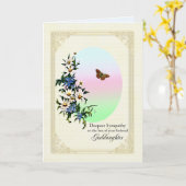 神の娘の死に対する哀悼の意 花 カード (黄色い花)