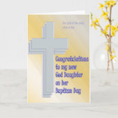 神の娘の洗礼 カード (黄色い花)