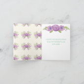 神の娘の誕生日カード – 紫色の花 カード (内部)
