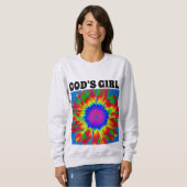 神の娘クリスチャンレディースTシャツ スウェットシャツ (正面フル)