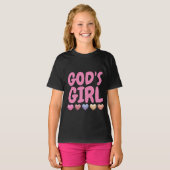 神の娘 ピンクTシャツ Tシャツ (正面フル)