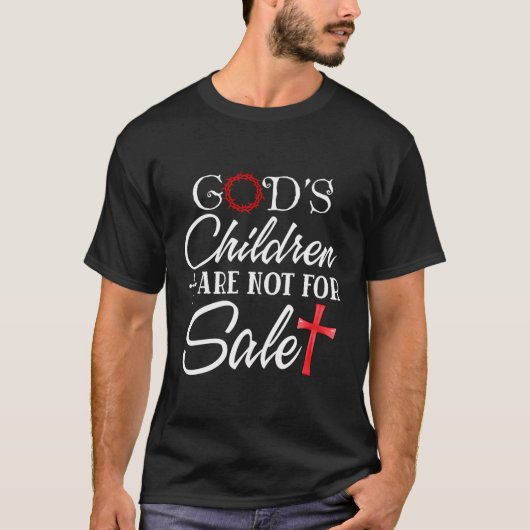 神の子どもは子ども一家の売り物ではない Tシャツ (正面)