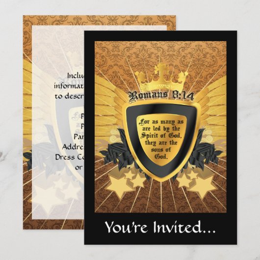 神の子どもローマ8:14 招待状 (正面/裏面)