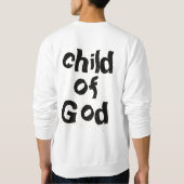 神の子のバイブル引用文ホワイト スウェットシャツ (裏面)