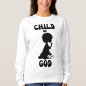 神の子の聖書の引用文女性 スウェットシャツ (正面)