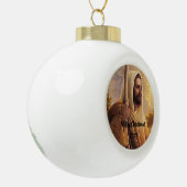 神の子イエス・キリストは雪片ペウテを慈悲する セラミックボールオーナメント (左)