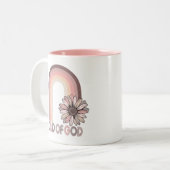 神の子キリスト教の引用文信仰宗教レトロ ツートーンマグカップ (正面左)