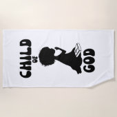 神の子バイブル引用文ビーチタオル ビーチタオル (正面)