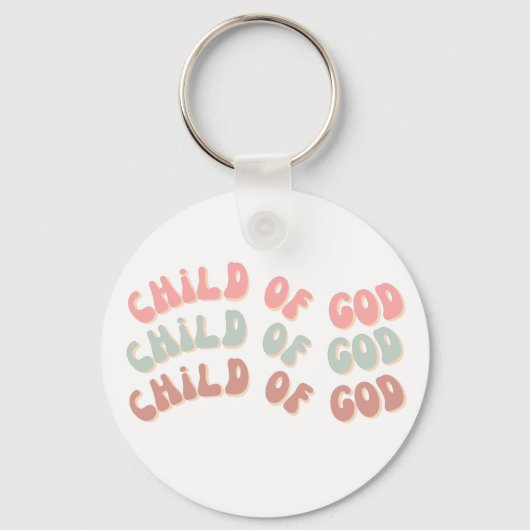 神の子レトロ波 キーホルダー (正面)