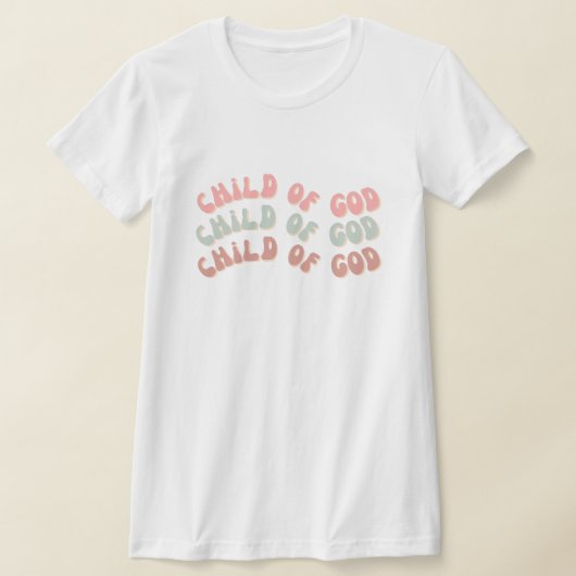 神の子レトロ波Tシャツ Tシャツ (レイダウン)