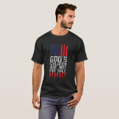 神の子供たちは売り物ではない米国国旗のクリスチャン Tシャツ (正面フル)
