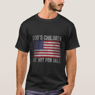 神の子供たちは愛国的なアメリカ国旗を売り物にしていない Tシャツ