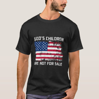 神の子供たちは愛国的なアメリカ国旗を売り物にしていない Tシャツ
