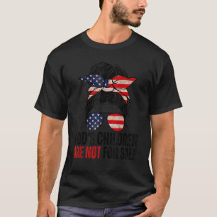 神の子供は販売されていない – Messy Bun Usa Fl Tシャツ