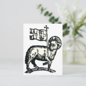 神の子羊はキリスト教の信仰の象徴 ポストカード (スタンド正面)