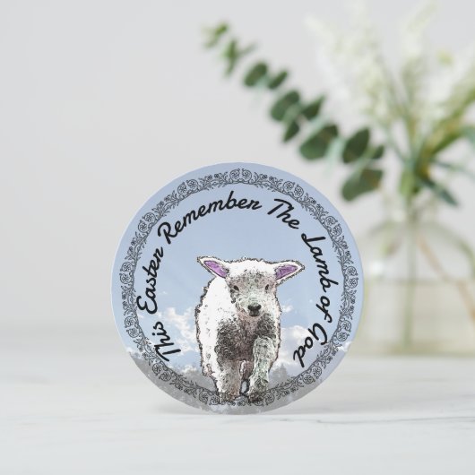 神の子羊を思い出すイースターデジタルアートの空 シーズンカード (スタンド正面)