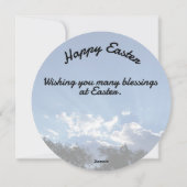 神の子羊を思い出すイースターデジタルアートの空 シーズンカード (裏面)