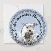 神の子羊を思い出すイースターデジタルアートの空 シーズンカード (正面)