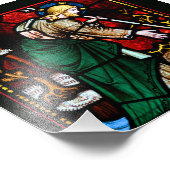 神の子羊を救うイエスとのステンドグラス フォトプリント            (角)