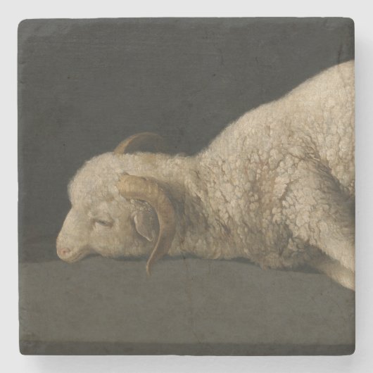 神の子羊（アグヌスデイ）（犠牲の動物） ストーンコースター (正面)