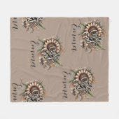 神の子 フリースブランケット (正面(横))