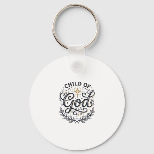 神の子 ヴィンテージ 彫刻 Tシャツ デザイン 1 キーホルダー (正面)