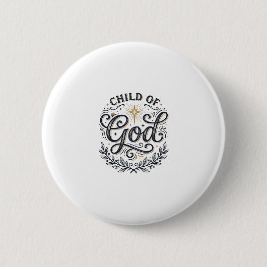 神の子 ヴィンテージ 彫刻 Tシャツ デザイン 1 缶バッジ (正面)