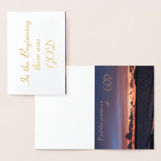 神の存在を感じて 箔カード