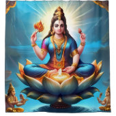 神の存在：ガネッシュシャワーカーテンデザイン シャワーカーテン (正面)