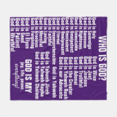 神の存在 – フリースブランケット (正面(横))