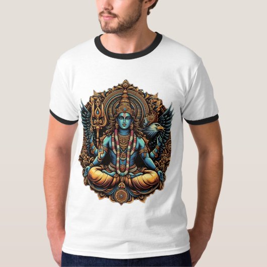 神の守護者:ヴィシュヌとガルダ» Tシャツ (正面)