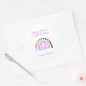 神の完全なプリンセスの女の子の影 ラウンドシール (封筒)