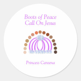 神の完全なプリンセスの女の子の影 ラウンドシール