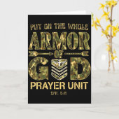 神の完全な武装を身に着けよ - キリスト教の宗教的 カード (黄色い花)