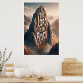 神の宣言:主は私の岩 ポスター (キッチン)
