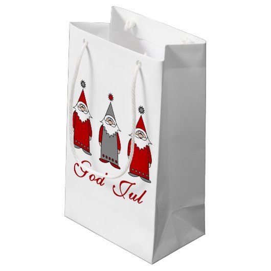 神の宮 |ノルウェーおもしろいのクリスマス スモールペーパーバッグ (裏面アングル)