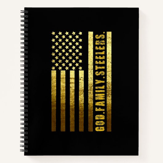神の家族のステラーズプロ米国国旗 ノートブック (正面)