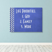 神の家族の作業指示引用文 キャンバスプリント (インサイチュ (ウッドフロア))