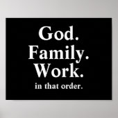 神の家族の作業指示引用文 ポスター (正面)