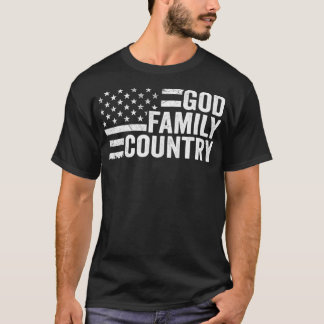 神の家族の国 – 愛国的なクリスチャンアメリカ Tシャツ