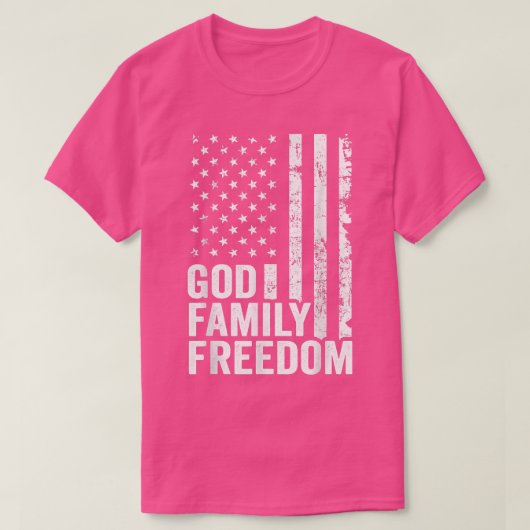 神の家族の自由愛国的なキリスト教信仰USAフロリダ Tシャツ (デザイン正面)