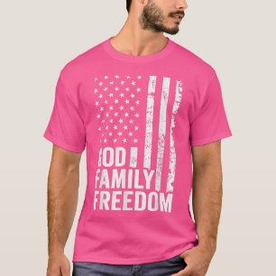 神の家族の自由愛国的なキリスト教信仰USAフロリダ Tシャツ