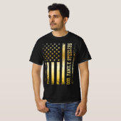 神の家族スチーラープロアメリカ国旗のシャツファーザーの日 Tシャツ (正面フル)