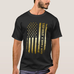 神の家族スラースプロアメリカ国旗の父の日のパパ Tシャツ