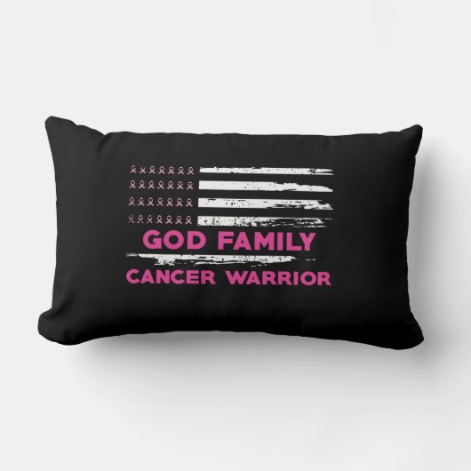 神の家族乳がん認識度 ランバークッション (正面)