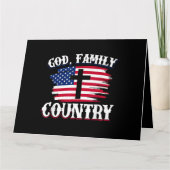 神の家族国アメリカ国旗クロスChristian P カード (正面)