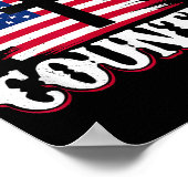 神の家族国アメリカ国旗クロスChristian P ポスター (角)