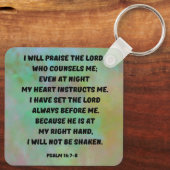 神の導き保護と私パサル16:7-8聖書の聖句 キーホルダー (裏面)