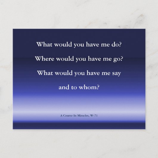 神の導き | 奇跡のフラットカードのコース ポストカード (正面)