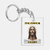 神の導き：求聞め、従う キーホルダー (正面左)